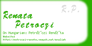 renata petroczi business card